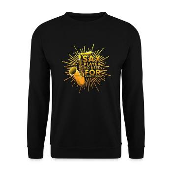 Saxophone Sax Player Jazz Music Woodwind Instrumen - Unisex Pullover - Schwarz - Vorne - Alina (178cm) & Michal (187cm)