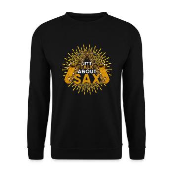 Saxophone Sax Player Jazz Music Woodwind Instrumen - Unisex Pullover - Schwarz - Vorne - Alina (178cm) & Michal (187cm)