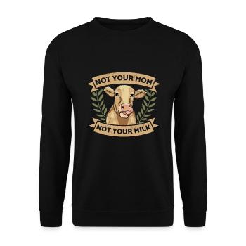 Pas votre mère, pas votre lait Sauvetage des droits des animaux - Sweat-shirt Unisexe - noir - Devant - Alina (178cm) & Michal (187cm)