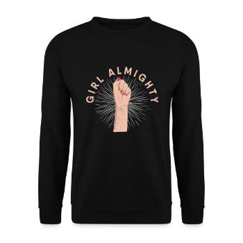 Feminist Feminism Women Empowerment Gender Girls - Unisex Sweatshirt - black - Front - Alina (178cm) & Michal (187cm)