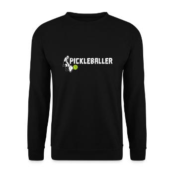 Pickleballer Pickleball Ace Paddle Dink Pickle - Unisex Sweatshirt - black - Front - Alina (178cm) & Michal (187cm)