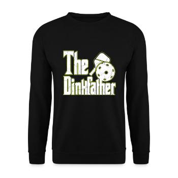 The Dinkfather Pickleball Ace Paddle Dink Pickle - Unisex Sweatshirt - black - Front - Alina (178cm) & Michal (187cm)