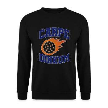 Carpe Dinkum Pickleball Ace Paddle Dink Pickle - Unisex Sweatshirt - black - Front - Alina (178cm) & Michal (187cm)