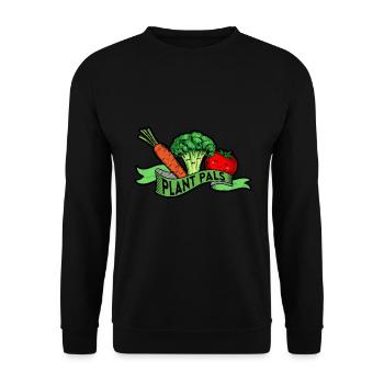 Vegan Power Plant Vegetarian Diet Veganism Veggies - Unisex Pullover - Schwarz - Vorne - Alina (178cm) & Michal (187cm)