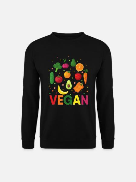 Vegan Plant Based Vegetarian Diet Veganism Veggies - Unisex Pullover - Schwarz