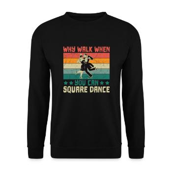 Ballet Ballerina Pole Dancer Line Dance Tap Dance - Unisex Sweatshirt - black - Front - Alina (178cm) & Michal (187cm)