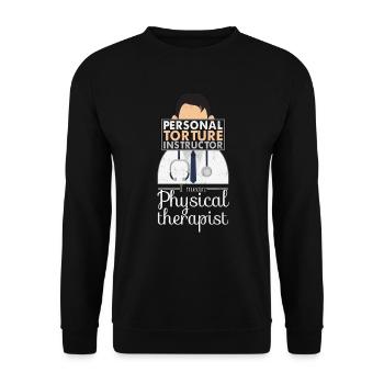 Physiothérapeute Orthophonie et massothérapie Chir - Sweat-shirt Unisexe - noir - Devant - Alina (178cm) & Michal (187cm)