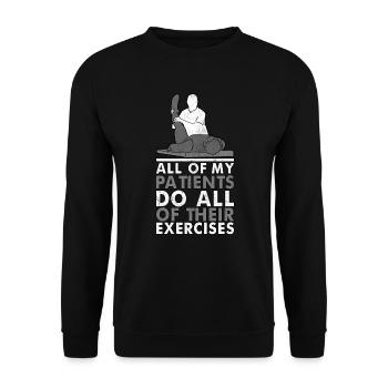 Physical Therapist Speech and Massage Therapy Chir - Unisex Sweatshirt - black - Front - Alina (178cm) & Michal (187cm)