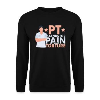 Physiothérapeute Orthophonie et massothérapie Chir - Sweat-shirt Unisexe - noir - Devant - Alina (178cm) & Michal (187cm)