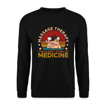Physiothérapeute Orthophonie et massothérapie Chir - Sweat-shirt Unisexe - noir - Devant - Alina (178cm) & Michal (187cm)