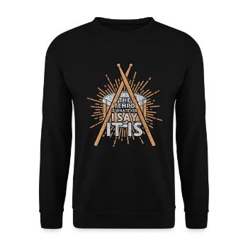 Percussion Drums Drummer Woodwind Snare Music Drum - Sweat-shirt Unisexe - noir - Devant - Alina (178cm) & Michal (187cm)