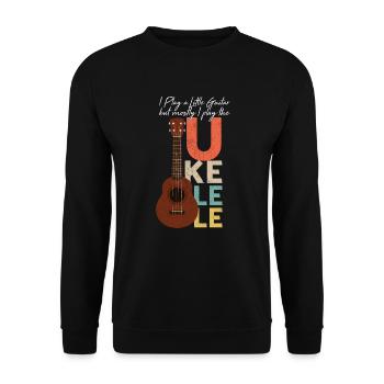 Guitar Ukelele Player Electric Guitar Bass Musicgu - Unisex Sweatshirt - black - Front - Alina (178cm) & Michal (187cm)