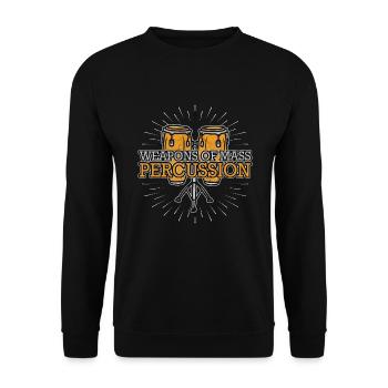 Percussion Drums Drummer Woodwind Snare Music Drum - Sweat-shirt Unisexe - noir - Devant - Alina (178cm) & Michal (187cm)