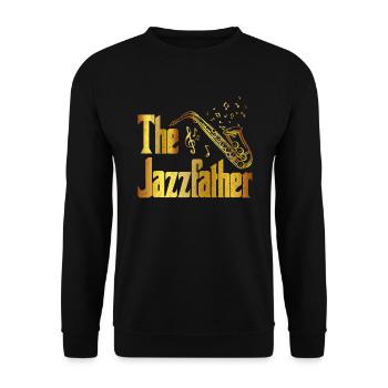 Saxophone Sax Player Jazz Music Woodwind Instrumen - Unisex Pullover - Schwarz - Vorne - Alina (178cm) & Michal (187cm)