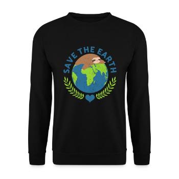 Save The Earth Animal Rescue Animal Rights - Unisex Pullover - Schwarz - Vorne - Alina (178cm) & Michal (187cm)
