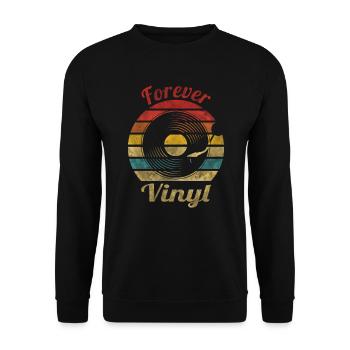 Forever Vinyl Retro Vintage Music - Sweat-shirt Unisexe - noir - Devant - Alina (178cm) & Michal (187cm)