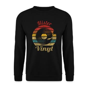 Mister Vinyl Retro Vintage Musique - Sweat-shirt Unisexe - noir - Devant - Alina (178cm) & Michal (187cm)