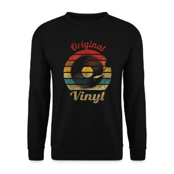 Vinyle Original Rétro Vintage Music - Sweat-shirt Unisexe - noir - Devant - Alina (178cm) & Michal (187cm)