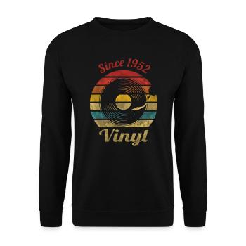Depuis 1952 Vinyl Retro Vintage Music - Sweat-shirt Unisexe - noir - Devant - Alina (178cm) & Michal (187cm)