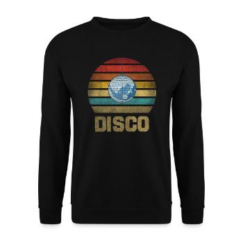 Disco Dance Party Rave Retro Vintage Sunset - Unisex Sweatshirt - black - Front - Alina (178cm) & Michal (187cm)