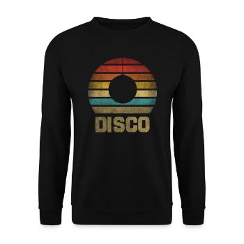 Disco Dance Party Rave Retro Vintage Sunset - Unisex Sweatshirt - black - Front - Alina (178cm) & Michal (187cm)