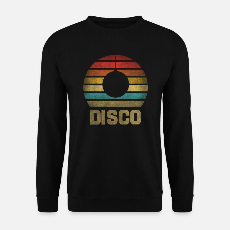 Disco Dance Party Rave Retro Vintage Sunset - Unisex Pullover - Schwarz
