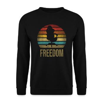 Gaming Chair Gamer Sit Down In Freedom Kingdom - Unisex Pullover - Schwarz - Vorne - Alina (178cm) & Michal (187cm)