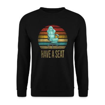 Chaise de jeu Gamer s’asseoir dans Freedom Kingdom - Sweat-shirt Unisexe - noir - Devant - Alina (178cm) & Michal (187cm)
