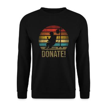 Blood Donor Give Blood Donate Blood Today Proud - Unisex Pullover - Schwarz - Vorne - Alina (178cm) & Michal (187cm)