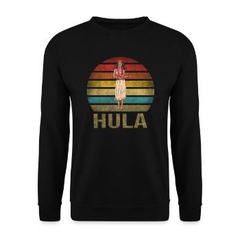 Hawaii Hula Dance Retro Sunset Vintage - Unisex Sweatshirt - black - Front - Alina (178cm) & Michal (187cm)