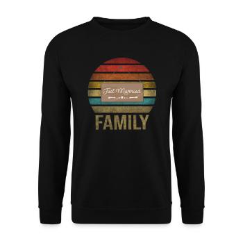 Juste marié Amour Famille Mari Femme - Sweat-shirt Unisexe - noir - Devant - Alina (178cm) & Michal (187cm)