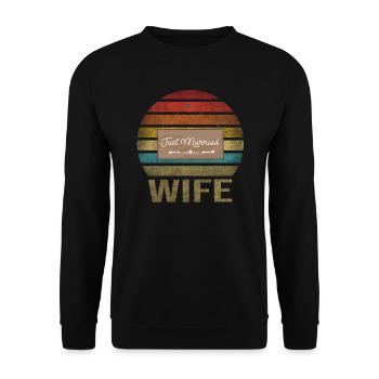 Juste marié Amour Famille Mari Femme - Sweat-shirt Unisexe - noir - Devant - Alina (178cm) & Michal (187cm)
