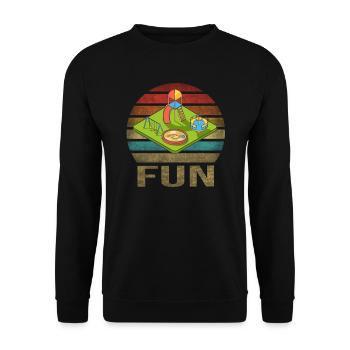 Kids Playground Fun Time Play Party - Unisex Sweatshirt - black - Front - Alina (178cm) & Michal (187cm)