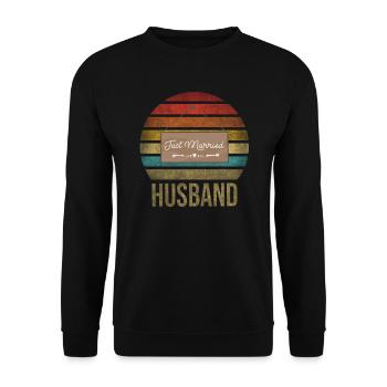 Juste marié Amour Famille Mari Femme - Sweat-shirt Unisexe - noir - Devant - Alina (178cm) & Michal (187cm)