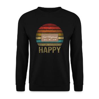Juste marié Amour Famille Mari Femme - Sweat-shirt Unisexe - noir - Devant - Alina (178cm) & Michal (187cm)