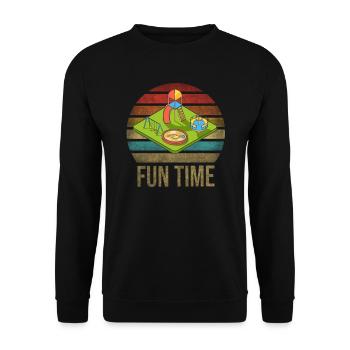 Kids Playground Fun Time Play Party - Unisex Sweatshirt - black - Front - Alina (178cm) & Michal (187cm)