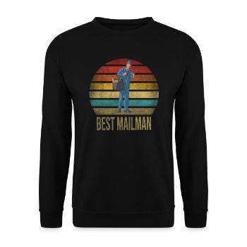 Courrier de livraison Mailman Vous avez été servi - Sweat-shirt Unisexe - noir - Devant - Alina (178cm) & Michal (187cm)