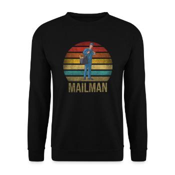 Courrier de livraison Mailman Vous avez été servi - Sweat-shirt Unisexe - noir - Devant - Alina (178cm) & Michal (187cm)