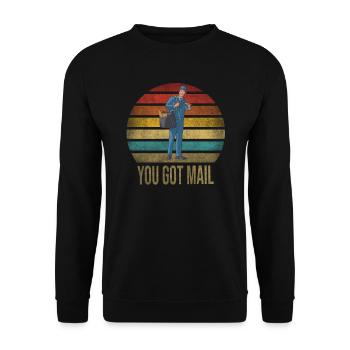 Courrier de livraison Mailman Vous avez été servi - Sweat-shirt Unisexe - noir - Devant - Alina (178cm) & Michal (187cm)