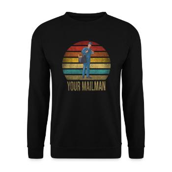 Courrier de livraison Mailman Vous avez été servi - Sweat-shirt Unisexe - noir - Devant - Alina (178cm) & Michal (187cm)