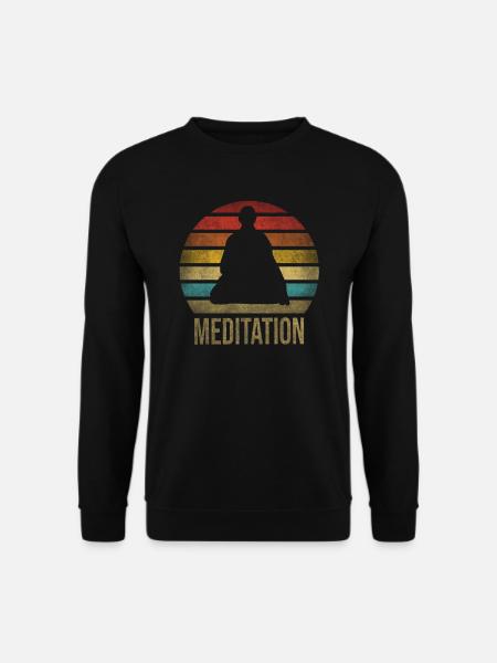 Monk Buddhist Monk Buddhism Meditation - Unisex Sweatshirt - black