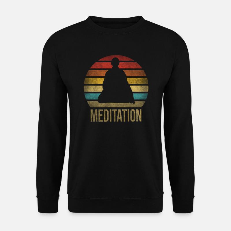 Monk Buddhist Monk Buddhism Meditation - Unisex Sweatshirt - black
