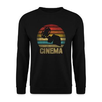 Movie Film Roll Cinema Retro Sunset - Unisex Sweatshirt - black - Front - Alina (178cm) & Michal (187cm)