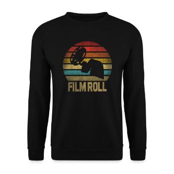 Movie Film Roll Cinema Retro Sunset - Unisex Sweatshirt - black - Front - Alina (178cm) & Michal (187cm)