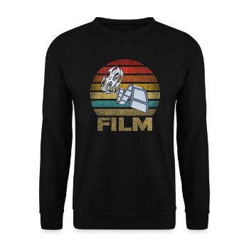Movie Film Roll Cinema Retro Sunset - Unisex Sweatshirt - black - Front - Alina (178cm) & Michal (187cm)