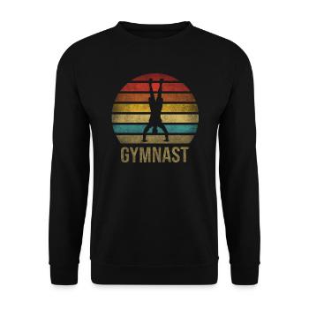 Handstand Fitness Gymnaste Sports Parkour - Sweat-shirt Unisexe - noir - Devant - Alina (178cm) & Michal (187cm)