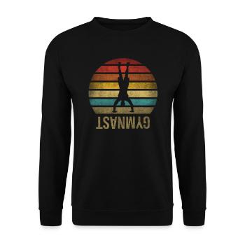 Handstand Fitness Gymnaste Sports Parkour - Sweat-shirt Unisexe - noir - Devant - Alina (178cm) & Michal (187cm)
