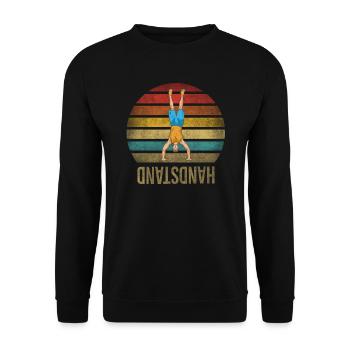 Handstand Fitness Gymnaste Sports Parkour - Sweat-shirt Unisexe - noir - Devant - Alina (178cm) & Michal (187cm)