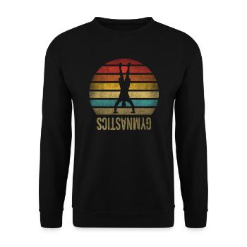 Handstand Fitness Gymnaste Sports Parkour - Sweat-shirt Unisexe - noir - Devant - Alina (178cm) & Michal (187cm)