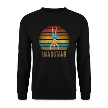 Handstand Fitness Gymnaste Sports Parkour - Sweat-shirt Unisexe - noir - Devant - Alina (178cm) & Michal (187cm)